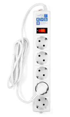 Сетевой фильтр Power Cube ПВС 3*0,75 5 роз 1,9м 10A