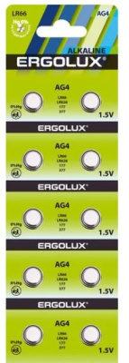 Батарейка часовая Ergolux G04(LR66/LR626/177/377)