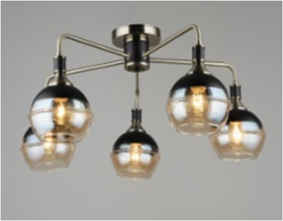 Люстра потолочная F11695/5 AB+BK