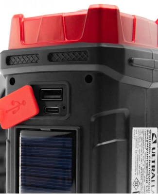 Фонарь Ultraflash 38101 40LED+2COB Type-C+солн.панель, PowerBank. аккум.