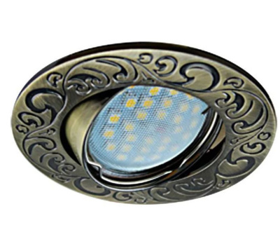 Точечный светильник Ecola DL114 поворот. Лианы черн.бронза