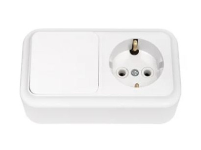 Блок Пралеска Bylectrika (роз.16А+1 кл.выкл. 10А) ОУ бел