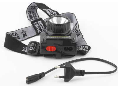 Фонарь налоб. АрмияРоссии GA-501 (акк.) 3WCOB+3WLED