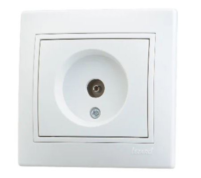 Розетка ТВ оконечная  Мира бел/бел. Lezard