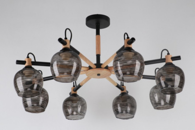 Люстра L31072/8 BK+BR+BK