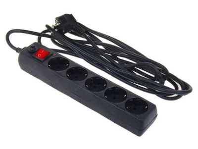 Сетевой фильтр General ПВС 3*1 5 роз 7м 16A черный