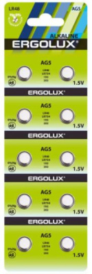 Батарейка часовая Ergolux G05(LR48/LR754/193/393)