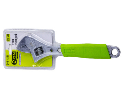 Ключ разводной 250 мм с обрезиненной ручкой 3-ON