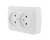 Розетка 2м 16А ОП Lezard DEMET белая Розетка 2м 16А ОП Lezard DEMET белая