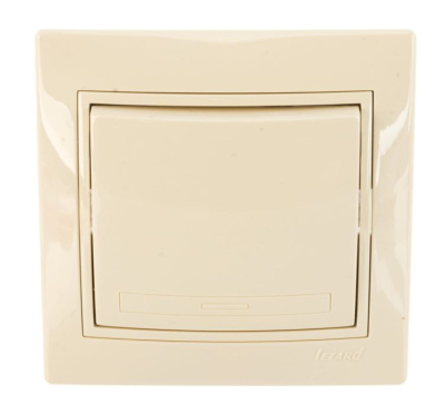 Выключатель 1-кл  Мира кремовый  Lezard