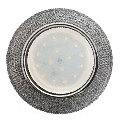 Светильник встр. Ecola GX53 H4 с подсветкой "Модерн" тонированный/хром 35*125