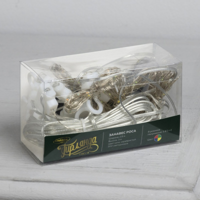 Гирлянда "Роса-занавес" 300LED 2,8*3м свечение мульти, USB пульт