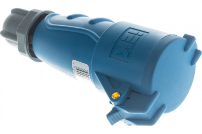 Розетка силовая  переносная 2Р+ с/з 16А (бел-син)  ИЭК