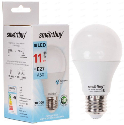 Лампа св/д Smartbuy ЛОН A60 E27 11W 4000K 110*60 Лампа св/д Smartbuy ЛОН A60 E27 11W 4000K 110*60