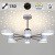 Люстра светодиодная S213289/4+4LED WT+CR 132W 780*330