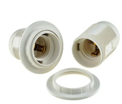 Патрон Е27 пластиковый с кольцом TDM(EKF)