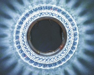 Точечный светильник 605-2W-SP+RGB с цвет.подсветкой