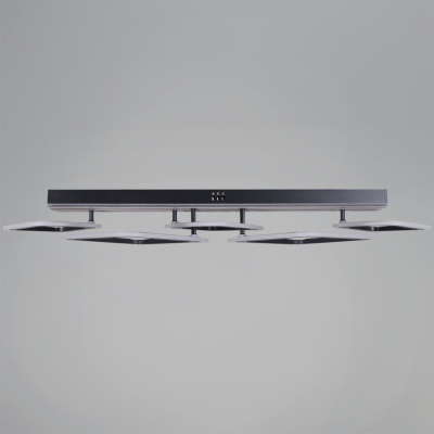 Светильник потолочный S204133/3+2 BK+WOOD LED 100W длина 930мм без пульта