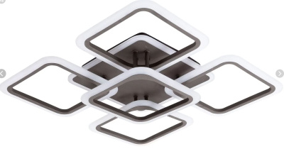 Люстра светодиодная S218822-4+1 BK LED 140W+42W 560*560 мм