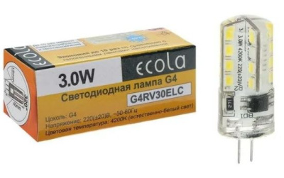 Лампа св/д Ecola G4 220V 3W 4200 42*16