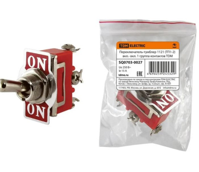 TDM 1021 (ТВ1-2)) выкл-тумблер вкл- откл 1 гр конт,15A 250V