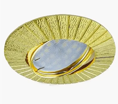 Точечный светильник Ecola DL119 поворот.Рифлен.лучи Золото 