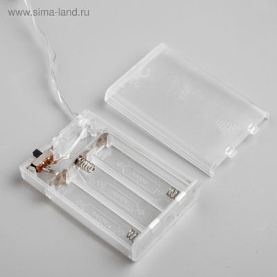 Гирлянда-нить"Шарики" прозрачный провод 20LED(свечение мульти) 3м батарейки АА*3(нет в компл)