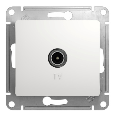 Розетка 1м TV оконечная СУ Schneider GLOSSA мех. белый