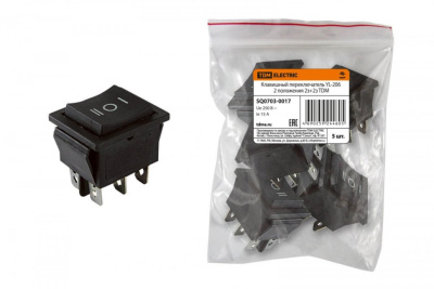TDM выкл-кнопка СУ для эл/прибор YL-206 10А перекл клав на 3 пол 