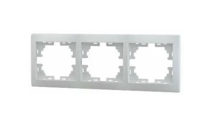 Рамка 3-м Мира горизон. белая  Lezard