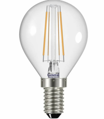 Лампа св/д General нитевидная шарик проз. E14 8W 2700К Лампа св/д General нитевидная шарик проз. E14 8W 2700К