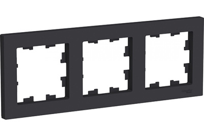 Рамка 3м СУ Schneider AtlasDesign карбон 