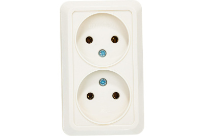 Розетка 2м. б/з  "Олимп"ОП бежев.UNIVERSAL