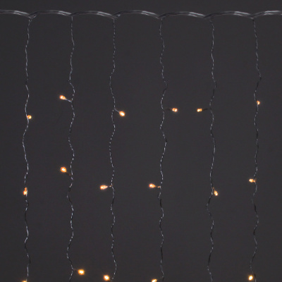 Гирлянда-занавес А-960 WW 3*2 м/160LED прозрачный провод (ТЕПЛЫЙ ЦВЕТ)