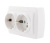 Розетка 2м с/з 16А ОП Lezard DEMET белая Розетка 2м с/з 16А ОП Lezard DEMET белая